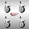 Service Caster 5 Inch 316SS Black Poly Swivel 1 Inch Expanding Stem Caster Set Lock Brake SCC-SS316TTLEX20S514-PPUB-BLK-1-4 - alternate 4